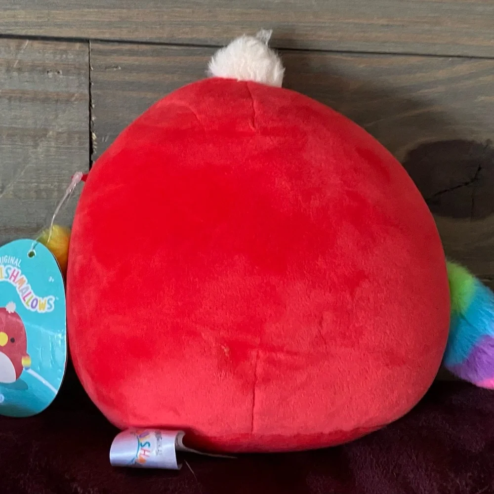 NWT Paco the parrot 8” Squishmallows Red and White Plush Toy